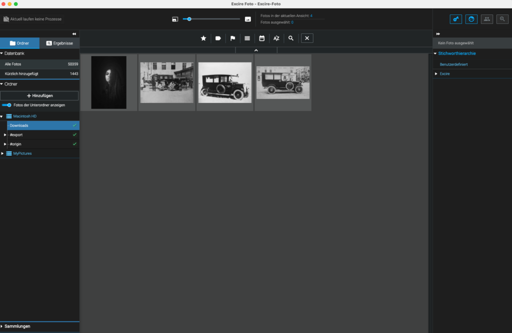 Excire Foto Dashboard