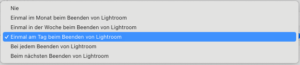 Lightroom Backup Auswahl
