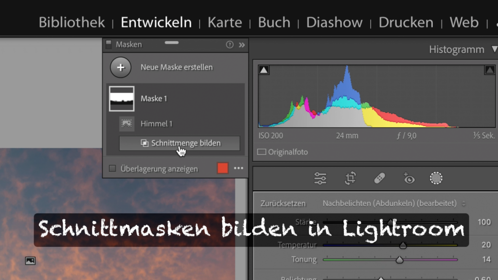 Schnittmasken bilden in Lightroom Classic