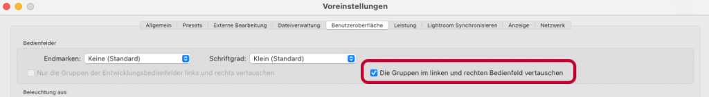 LR Classic für Linkshänder